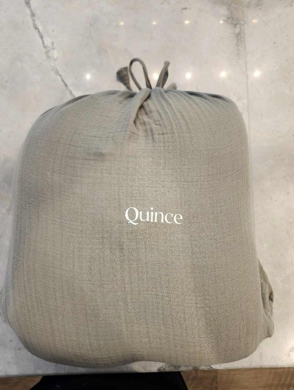 NWT Quince Organic Cotton Gauze Duvet Cover Set Queen Dried Sage